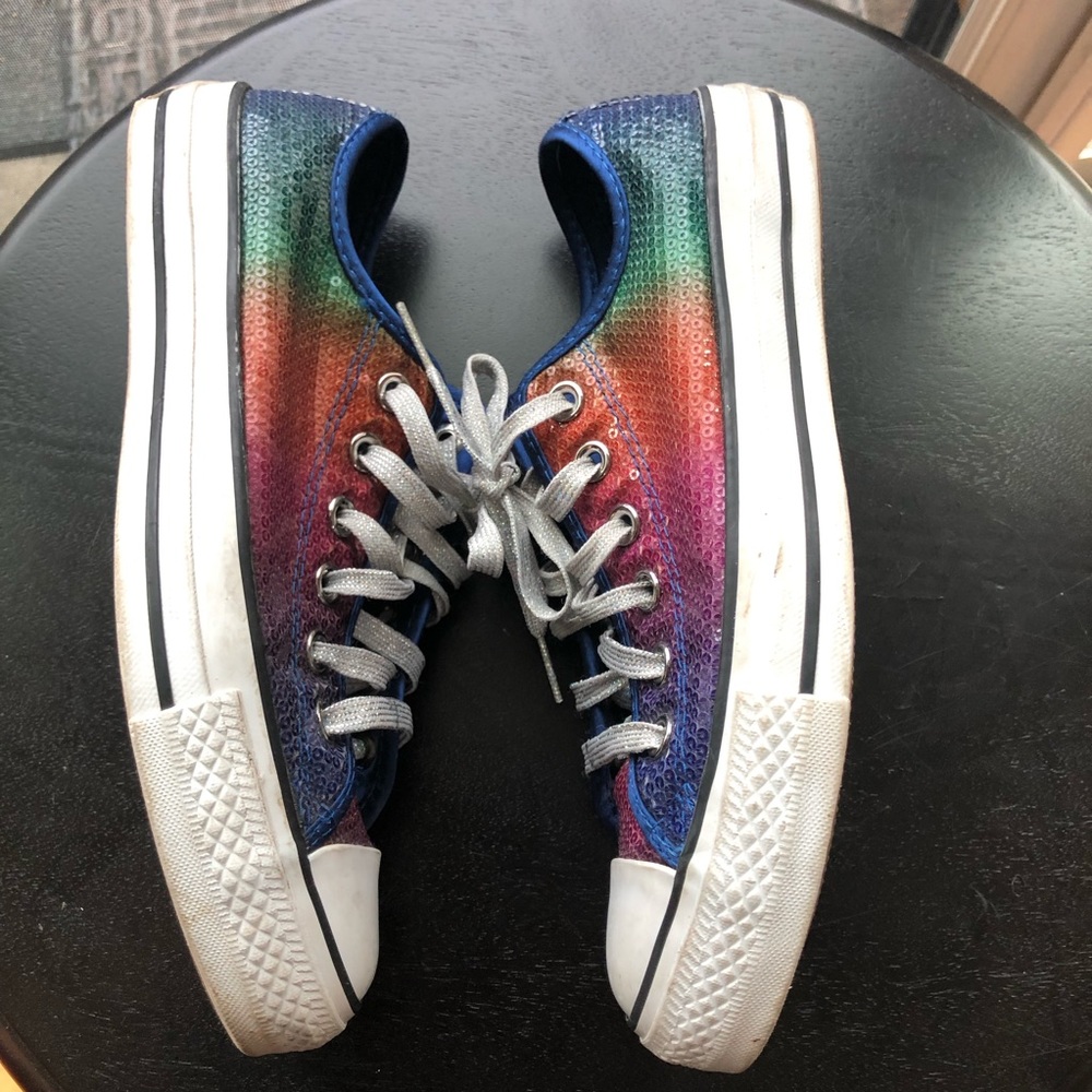 Rainbow Sequin Converse